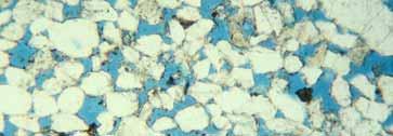 Porosity=blue 1 mm A microscopic view of a conventional