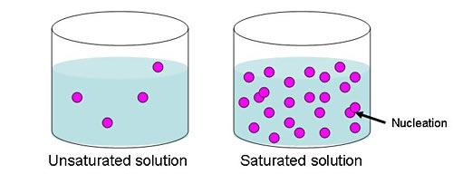 Solutions can be classified: A saturated solution contains the maximum quantity of solute that dissolves at that temperature.