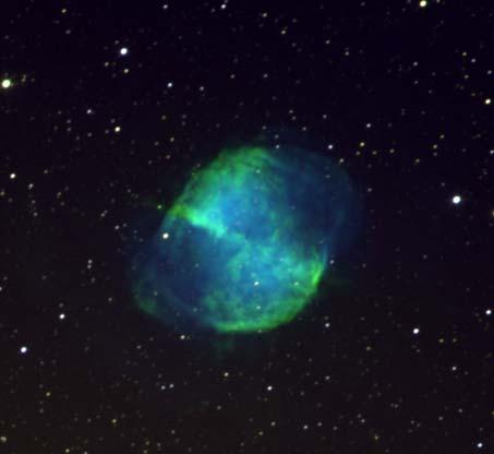 The M27 Dumbbell Nebula and The Veil Nebula were imaged by taking 2 min and