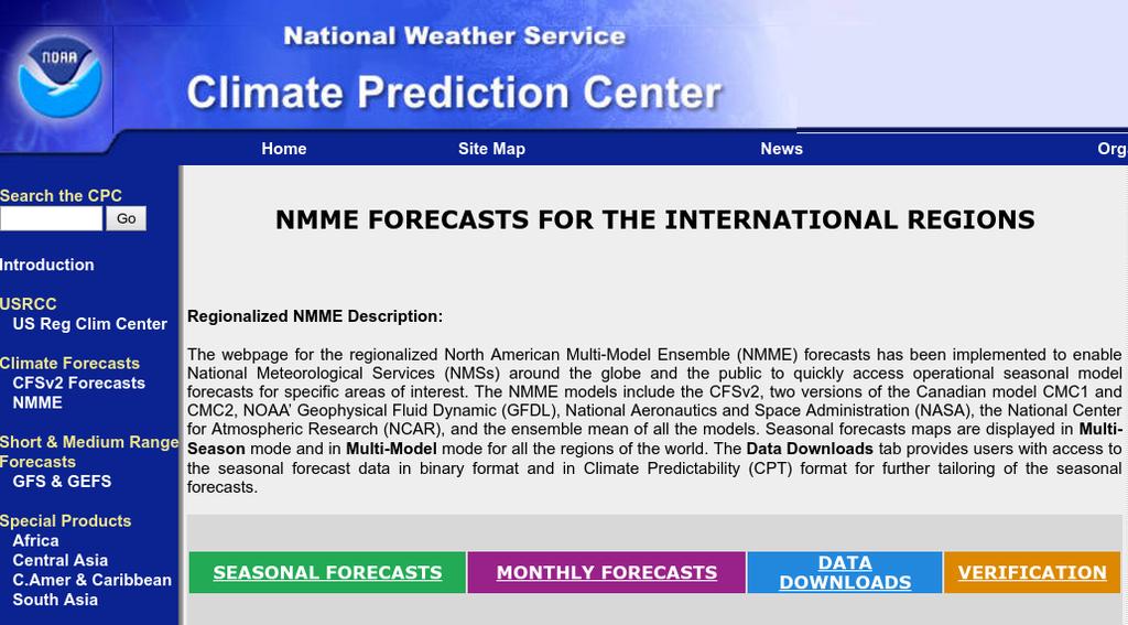 NMME for International Regions http://www.cpc.ncep.noaa.