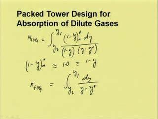 (Refer Slide Time: 03:35) Now, in this lecture we will discuss packed tower design for absorption of dilute gasses; for
