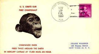On January 31 st, 1961 at 12 M the chimp HAM was launched into space with Mercury- Redstone 2 and was recovered by U.S.