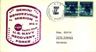 In some cases, the official ship cachets referring to the mission and applied on covers of Prime and Secondary recovery