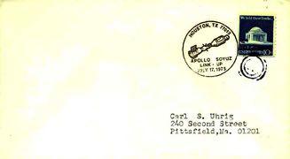 Space Center Cover with postmark of July 15 th, 1975 from KSC post office with official NASA cachet last time