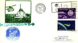 Postmark of Kennedy Space Center with date of Moon landing July 20 th, 1969 is not appropriate.