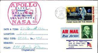 Mail from ships, helicopters and/or air planes participating in the recovery and tracking stations shall be postmarked with date during the mission When Gus Grissom