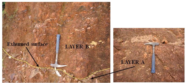Figure 3a: Channel sand exposed at the boundary between Alor/Abatete (observe the