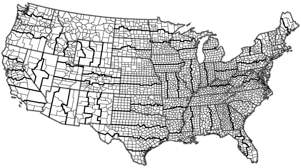 State Plane Coordinates (SPC83) Defined in US by each