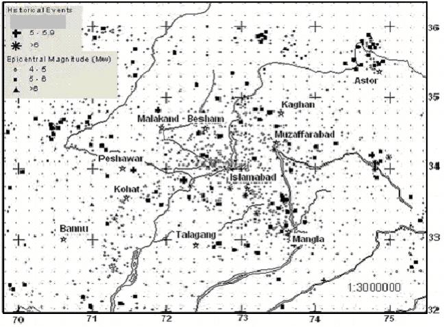 Issue 12 Naseer Ahmed, Dr. Zulfiqar Ahmed, Dr. Gulraiz Akhtar Figure 2: Seismicity map of the NW Himalayas, Pakistan Methodology The methodology used in this study is a statistical approach.