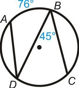 6: If an angle is inscribed in a circle, then its measure is half the