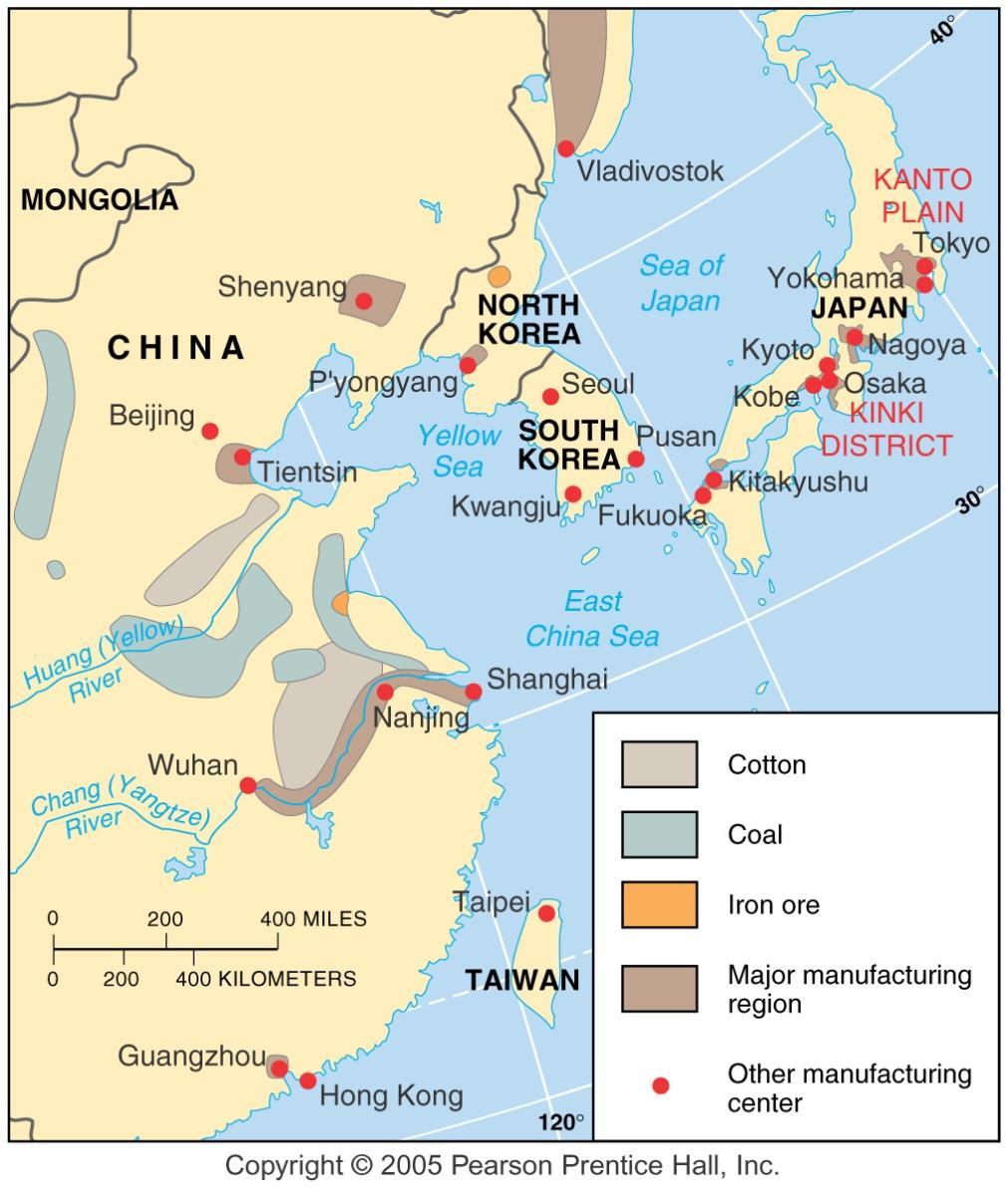 Manufacturing Centers in East Asia Fig.