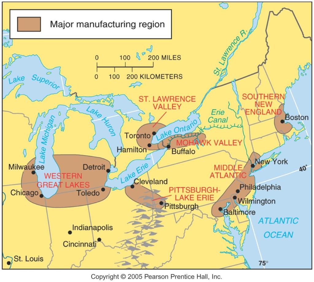 Industrial Regions of North America Fig.