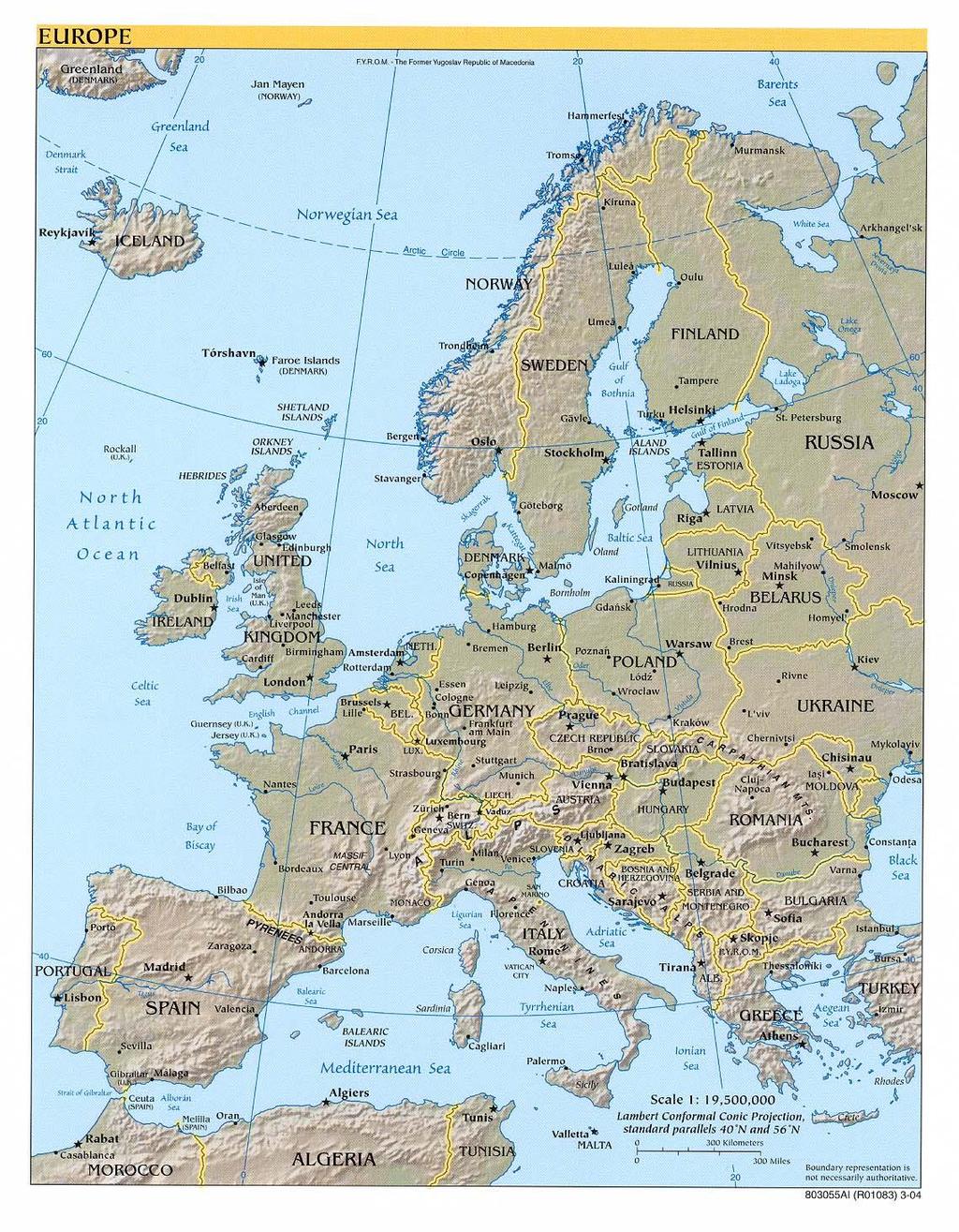 Europe and Manufacturing The W European industrial region appears as 1 region on a world map.