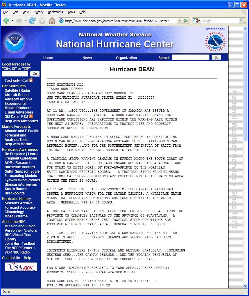 Forecast / Advisory WTNT21-25 KNHC (MIATCMAT1-5) Atlantic WTPZ21-25 KNHC (MIATCMEP1-5) E.