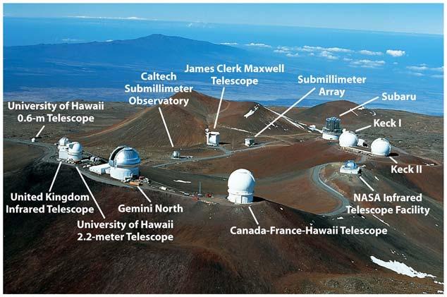 Mauna Kea, HI The Hubble Space Telescope (HST) Elevation: 13,700 ft Chemical