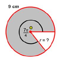 Ex) Determine the measure of the radius of a circle in the following diagram.