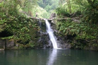 rock. Plunge pools and gorges are features associated with the