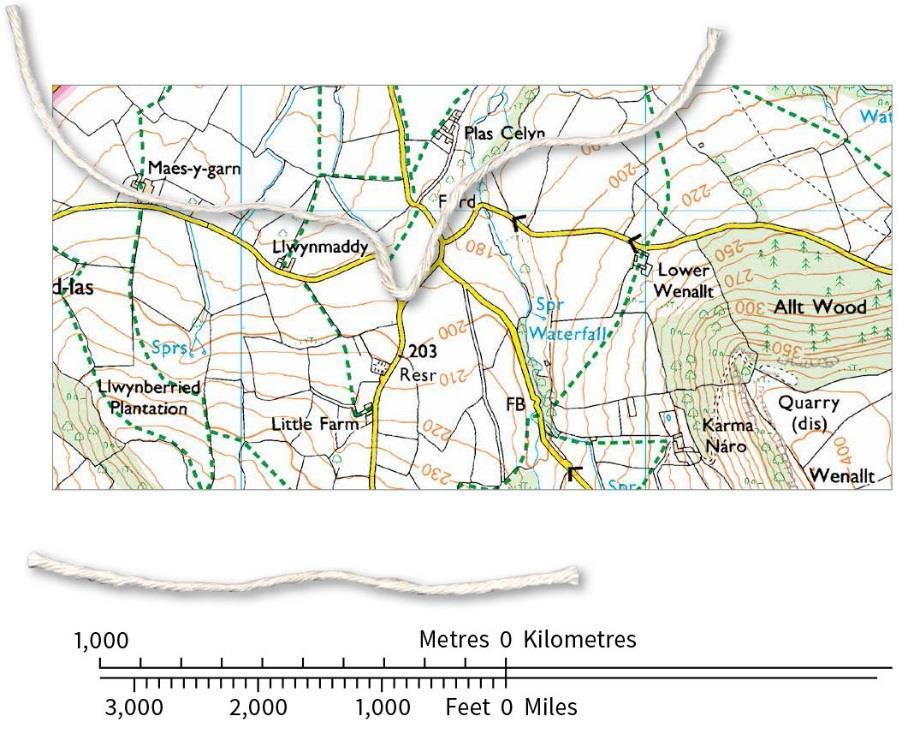 Measuring Distance on an OS Map You can measure straight line distances on a map with a ruler.