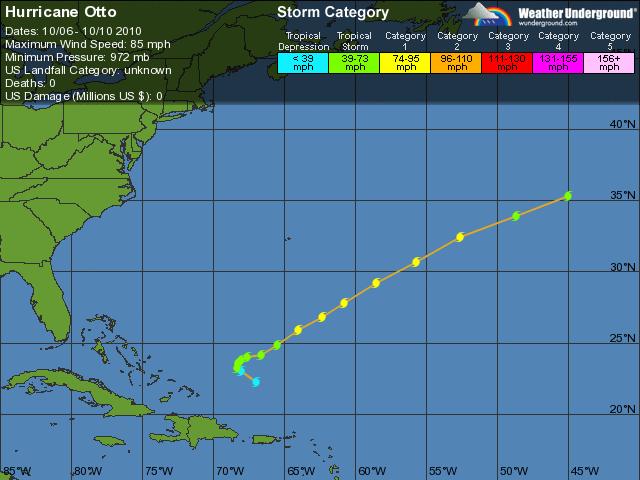 Hurricane Otto (#15): Otto was originally classified as a subtropical depression on October 6 due to its large radius of maximum winds and proximity to an upper-level low (Figure 15).