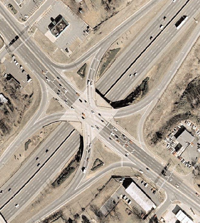 CHAPTER 9 SINGLE-POINT INTERCHANGE Overview In a single point interchange, on and off ramps converge at a central, signalized location, and can accommodate higher volumes of traffic within tighter
