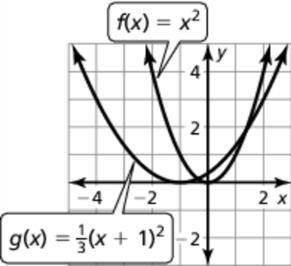 9. The graph of g is a vertical shrink b a factor of, followed b a