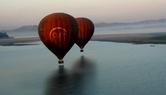The balloon is guided by gentle winds not exceeding 15 mph, allowing passengers a serene and peaceful bird's-eye view of ancient temples drifting by.