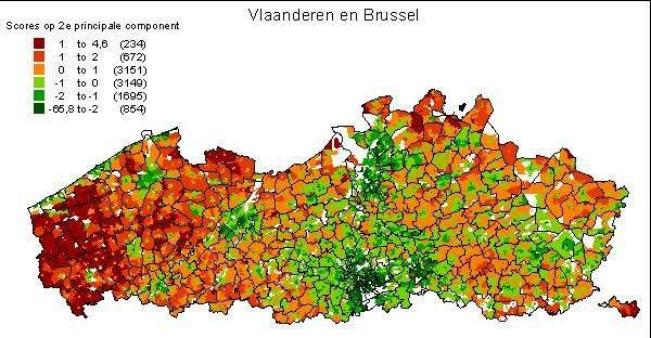 Rural poverty in Flanders and Brussels (census 2001, C