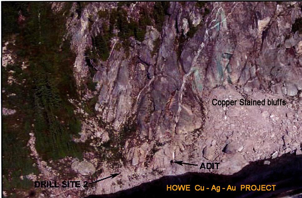 HOWE COPPER MINE PROJECT HIGH GRADE Cu-Ag with Au The Howe Copper Mine property is located approximately 55 kilometres northwest of Vancouver, BC.