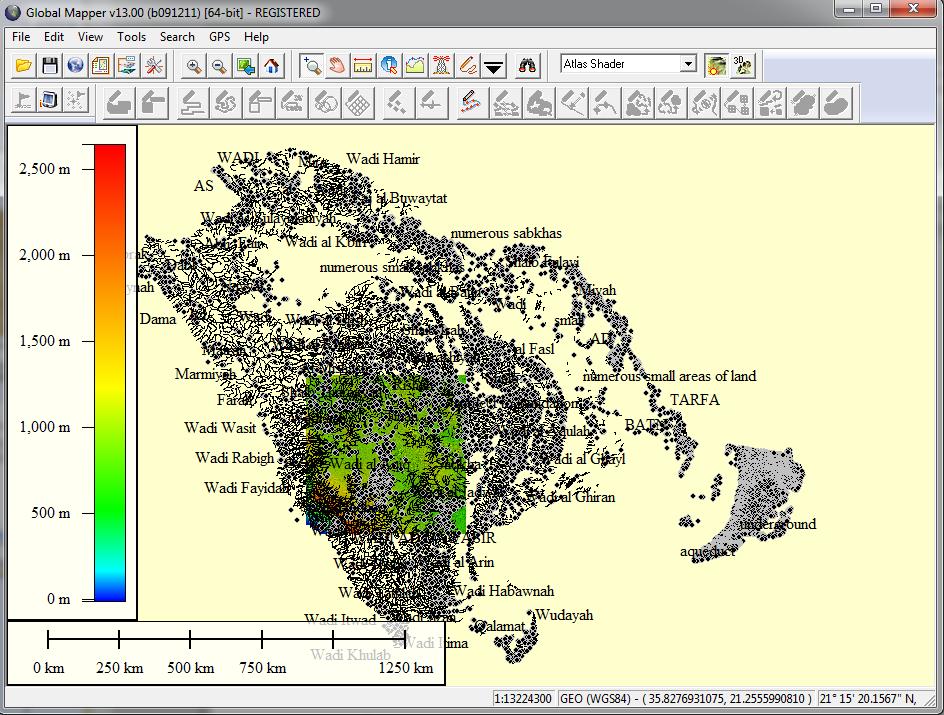 Preparation - Extract data from srtm45_08.zip on your computer - Drag and drop the srtm_45_08.tif file into global mapper.