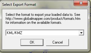 Visualizing the catchment - Go to File > Export Vector Format - Select KML/KMZ for