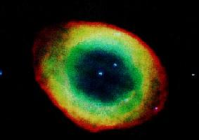 M57 The Ring Nebula Green - Oxygen and Nitrogen Red - Hydrogen APOD