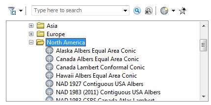 then click on North American then click on USA Contiguous Albers