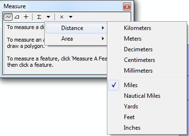 Activate the measure tool, set the distance units to miles: Measure Distances from the northeastern-most point of Minnesota to the southwestermost point for each of your three projections.