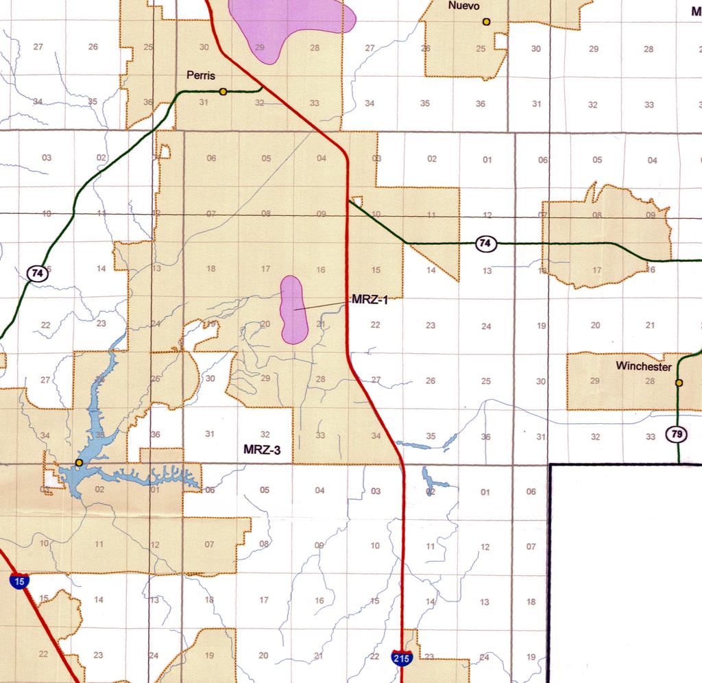 5. Environmental Analysis Mineral Resource Zones Canyon Lake City Boundary MRZ-1 - Area where available geologic information indicates that little likelihood exists for the presence of significant
