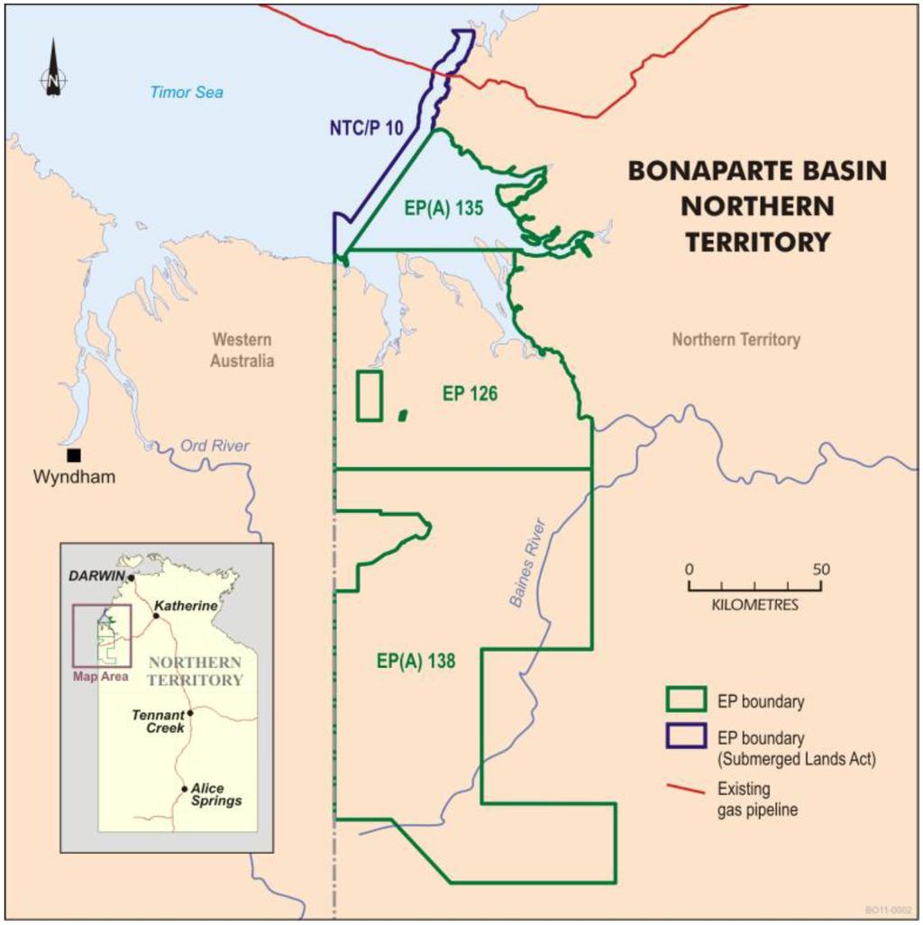 Bonaparte Basin Exploration Permits Subject to Beach