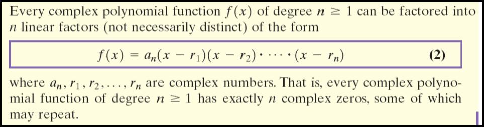 Theorem Theorem Let f (x) be a polynomial whose coefficients are real numbers.