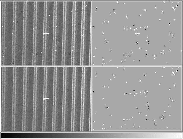 10 Fig. 5. Example of the application of our method on an Echelle spectrum of a faint star. The upper-left panel shows a fragment of the spectrum of a 17 mag.