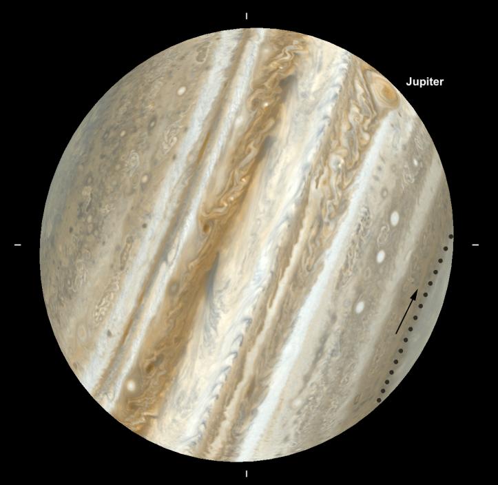 Shadow Transits on Jupiter Most people have seen photos of solar eclipses where the Sun s shadow passes across Earth s surface, but the views are always from the perspective of the planet s surface.