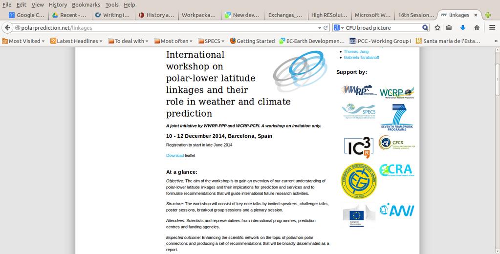 THORPEX legacy projects The Polar Prediction Project (PPP) promotes cooperative international research enabling development of improved prediction services for the polar regions, on time scales from