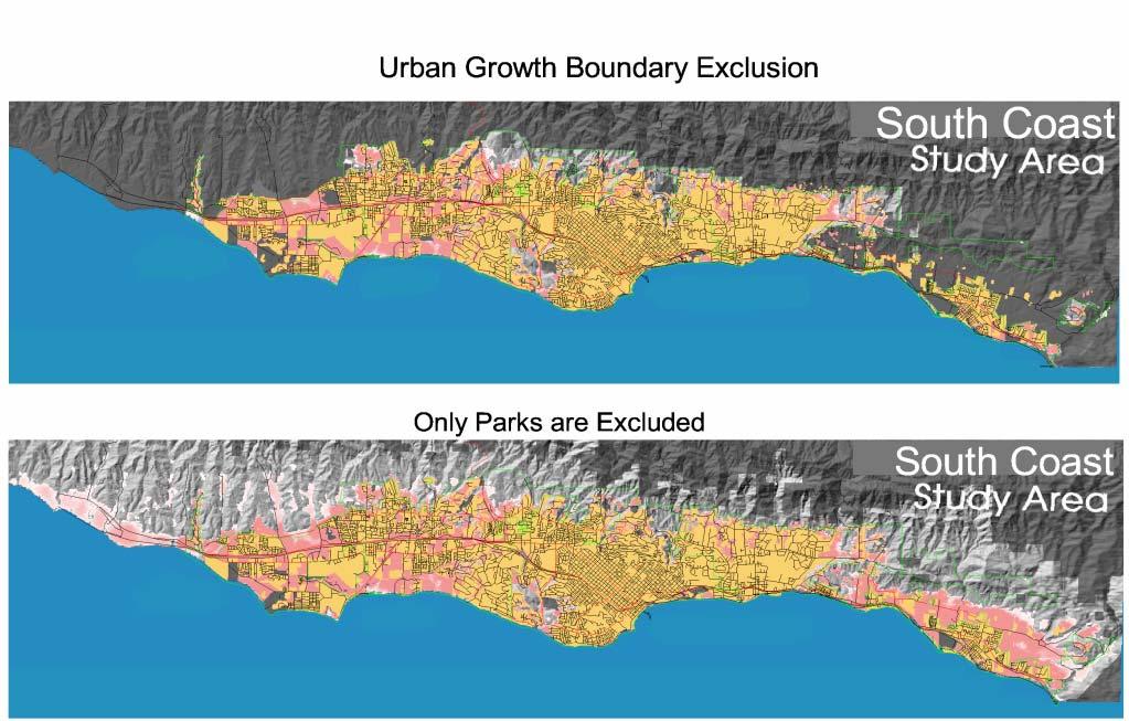 Simulation of future urban growth patterns in Santa Barbara, California, U.S.A.