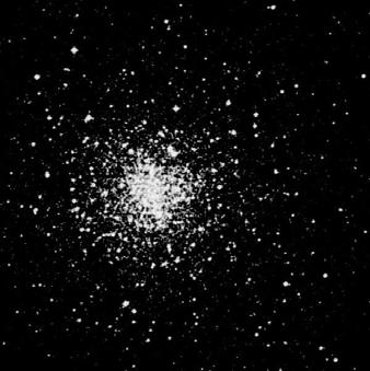 M4 can be easily seen with binoculars; it is one of the closest globular clusters to Earth at a distance of 7200 light years.