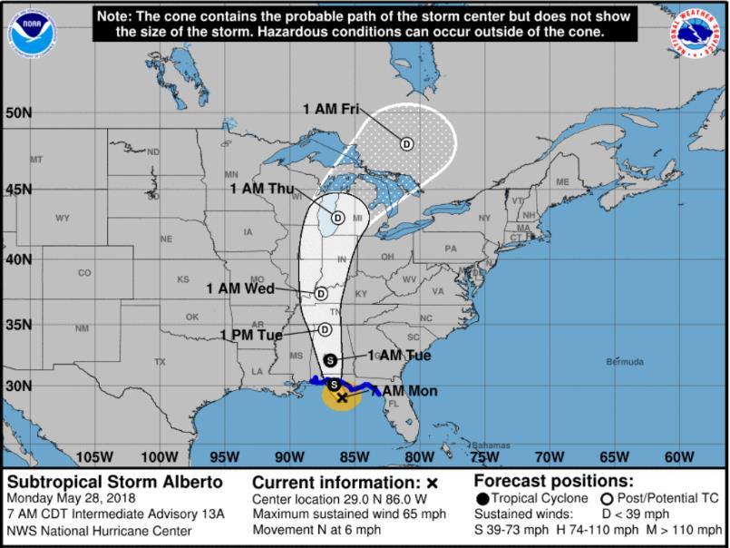 Tropical Outlook Atlantic Subtropical Storm 