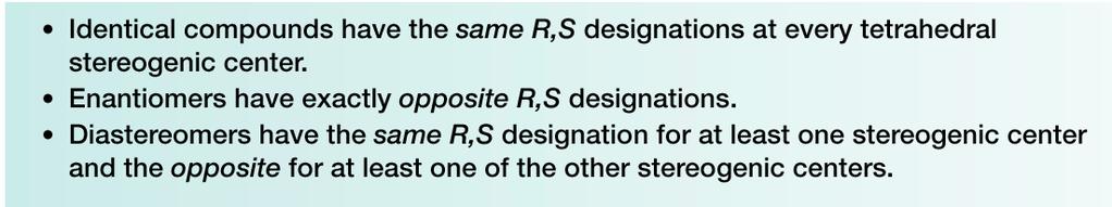 R and S Assignments in Compounds with Two or More Stereogenic Centers.