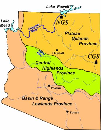 Colorado Plateau Geologic Province 140,000 square miles in Four Corners area Thick sequence of laterally extensive, nearly flat-lying sedimentary strata Some structural deformation Some areas of