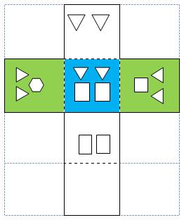 Cube Template HS/ Prior to Day 1, create the Number Cubes and Shape Cubes. Create enough cube templates on white cardstock in order to have one of each type of cube per group of four students.
