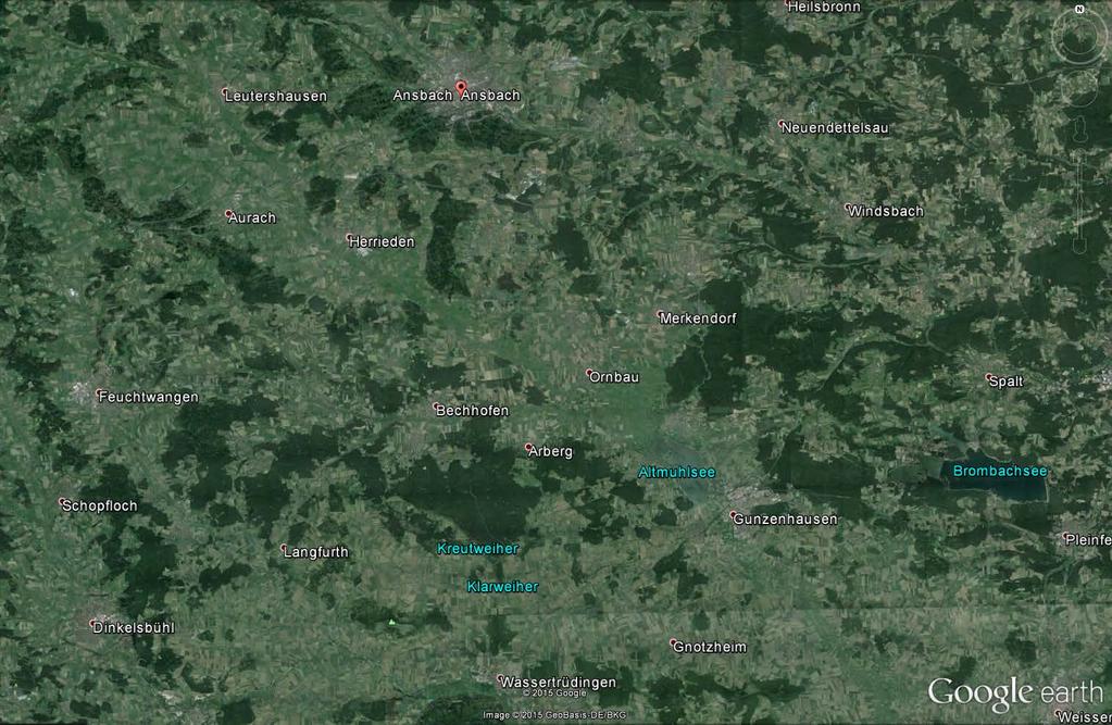 SENTINEL-1 DATA CLASSIFICATION POTENTIAL Area of interest is the rural zone in south-west Ansbach, Germany.