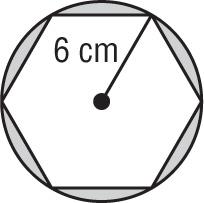 9. Find the area of a regular hexagon with a perimeter of 72 inches. Round to the nearest square inch. F 72 in 8 G 432 in 8 H 374 in 8 J 864 in 8 10.