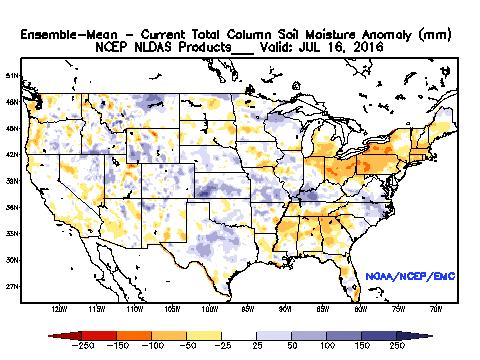 Soil Moisture Anomaly North American Land Assimilation