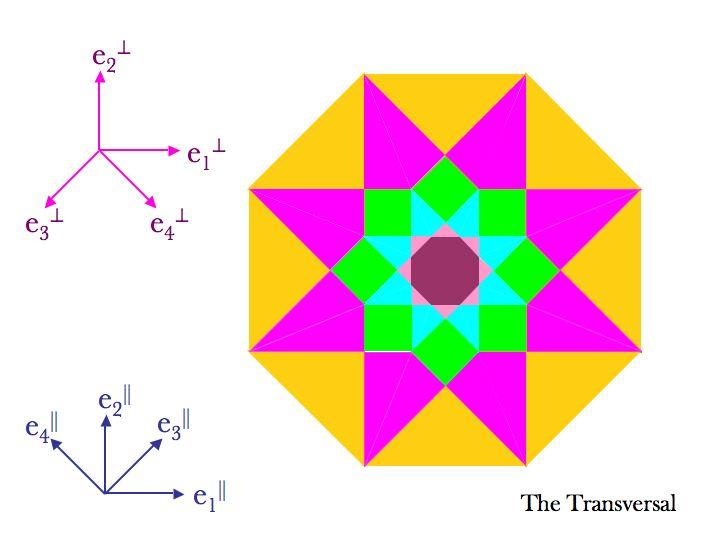 -Transversal of the octagonal lattice- -with cuts along