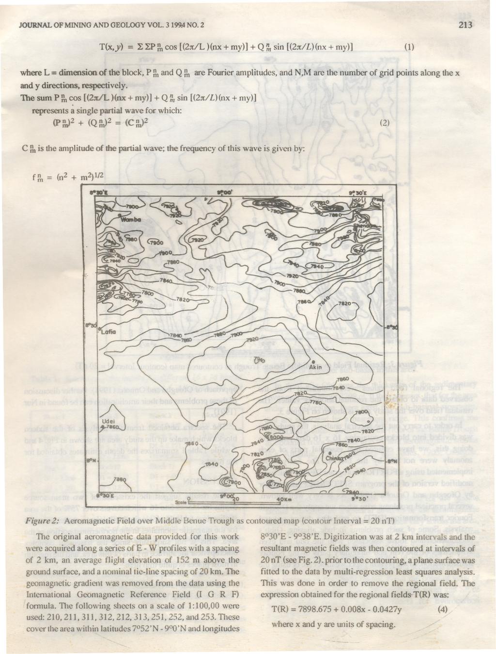 JOURNAL OF MINING AND GEOLOGY VOL. 3 199.4 NO.